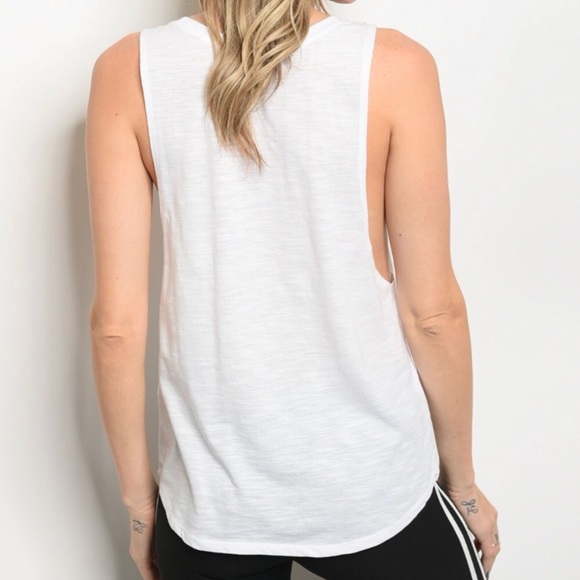 NOT INTERESTED! Statement Sleeveless T-Shirt - Picture 2 of 5